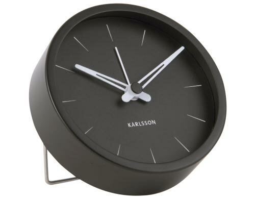 KARLSSON Wecker Lure, Schwarz D: 9 cm, Exkl. 1 xAA Batterien, geräuschlos