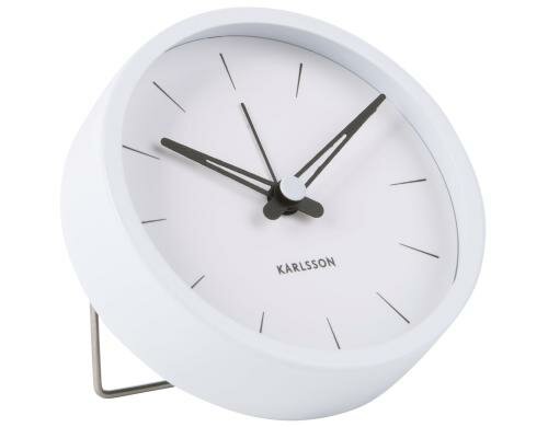 KARLSSON Wecker Lure, Weiss D: 9 cm, Exkl. 1 xAA Batterien, geräuschlos