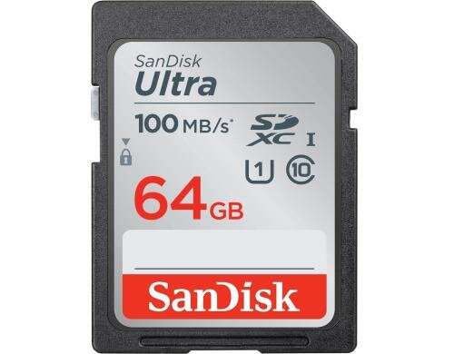 SanDisk SDXC Card Ultra U1 64GB Lesen 100MB/s