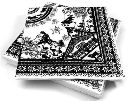 Trendform Servietten Swiss Tradition Papier, 3 lagig, 33x33cm, 20 Stück