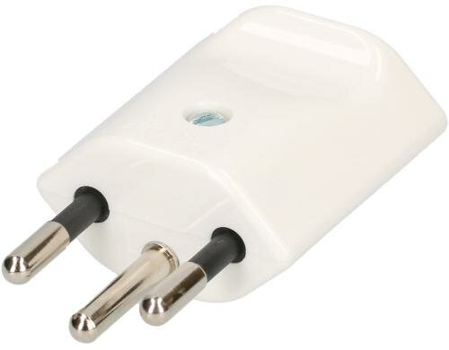 Stecker Typ 12, L+N+PE, 10 A, 250 V, weiss