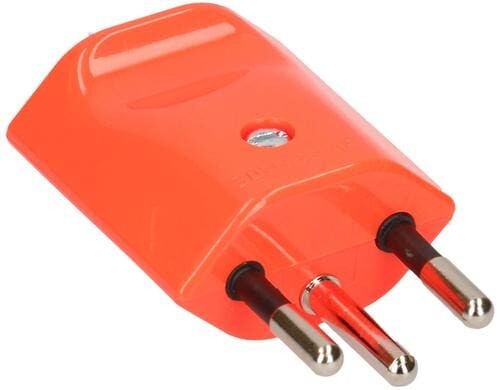 Stecker Typ 12, L+N+PE, 10 A, 250 V, rot