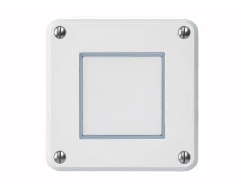 Hager Robusto Taster S-O, NUP weiss, Komplettset mit Rahmen