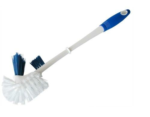 WC-Besen Doppelrandreiniger chrom/weiss