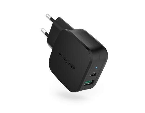 RAVPower Schnellladegerät 2-Port USB-C 18W schwarz
