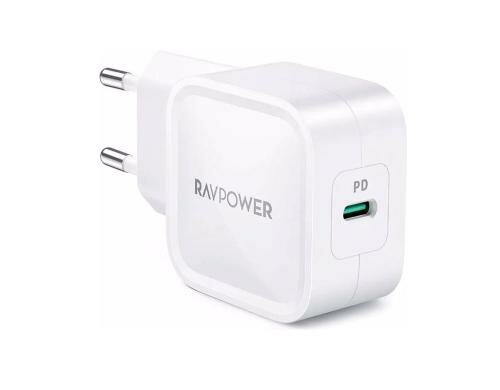 RAVPower Ladegerät USB-C weiss 30W mit 1-Port Power Delivery