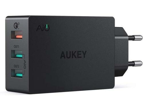 AUKEY Wall Charger 2xUSB 1xUSB QC 3.0