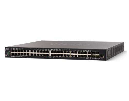 Cisco SX550X-52: 52 Port 10GE T Switch Stack. manag., 48x 10GE RJ45, 4x 10GE SFP+
