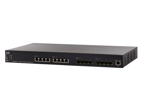 Cisco SX550X-16FT: 16 Port 10GE Switch Stack. manag., 8x 10GE RJ45, 8x 10GE SFP+