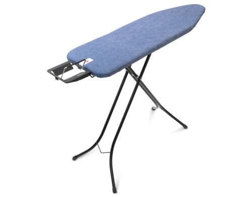 Brabantia Bügeltisch Denim Blue mit Dampfbügeleisenablage, 124 x 38