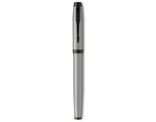 Parker Füllfederhalter IM Achromatic Mattgrau, Feder:F, blau