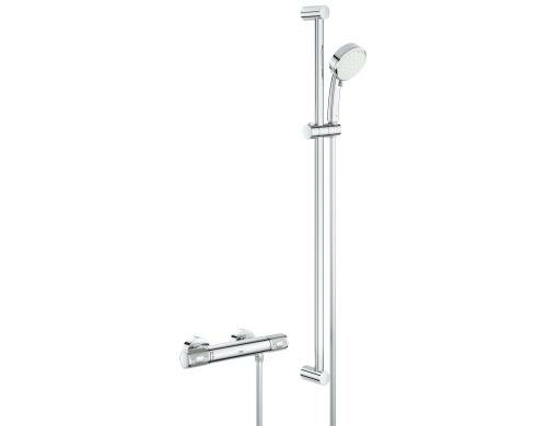 GROHE Grohtherm 1000 Performance Thermostat-Brausebatterie + Brausegarnitur