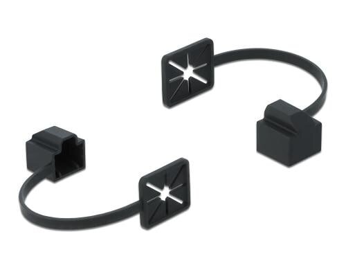 Delock RJ-45 Stecker Staubschutz, 1 Stück mit Befestigungsclip, schwarz