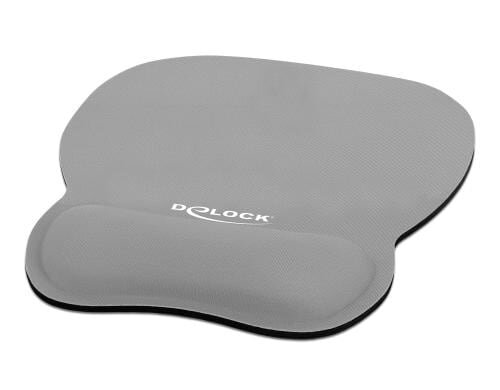 Delock ergonomisches Mousepad 245 x 206 mm mit Handballenauflage, grau