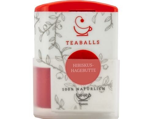 Dosierspender Hibiskus- Hagebutte Teaballs 150 Stück