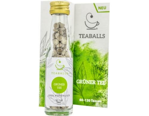Glasflasche Grüner Tee Teaballs 240 Stück