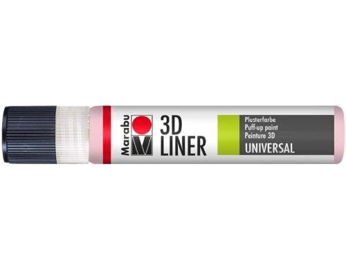 Marabu Plusterfarbe 3D-Liner 25 ml, Pastellrosa