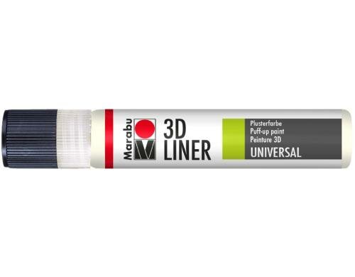 Marabu Plusterfarbe 3D-Liner 25 ml, Leuchtet im Dunkeln
