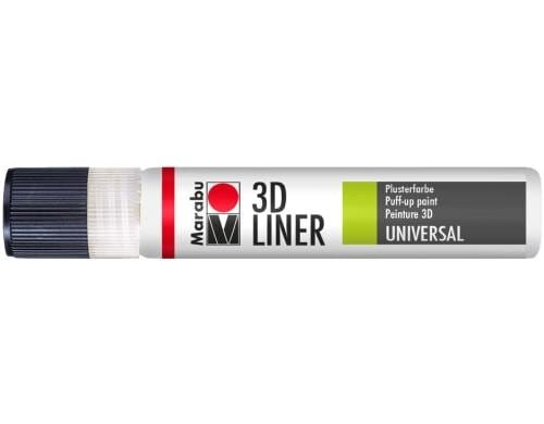 Marabu Plusterfarbe 3D-Liner 25 ml, Weiss