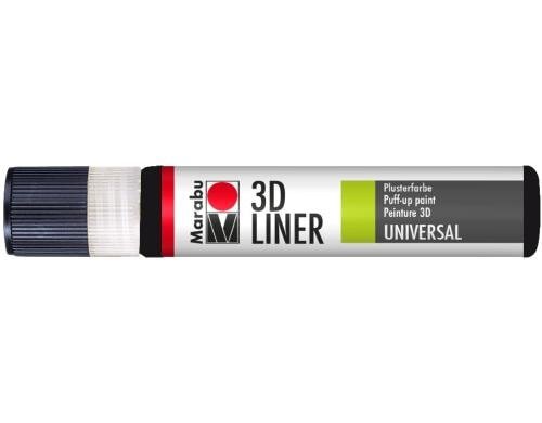 Marabu Plusterfarbe 3D-Liner 25 ml, Schwarz