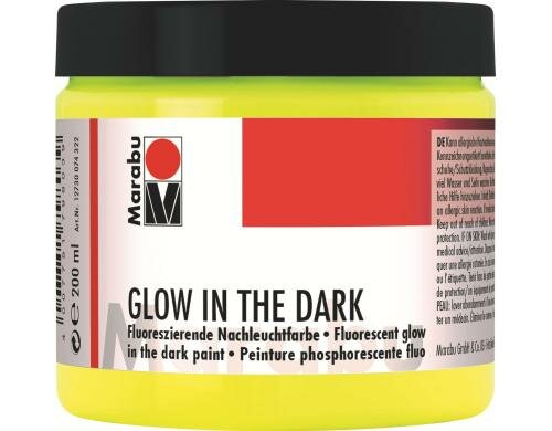 Marabu Effektfarbe Glow in the Dark Leuchtet im Dunkeln, 200 ml