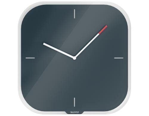 Leitz Cosy Wanduhr aus Glas grau
