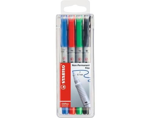 STABILO OHPen Universal NonPermanent F 4er Etui