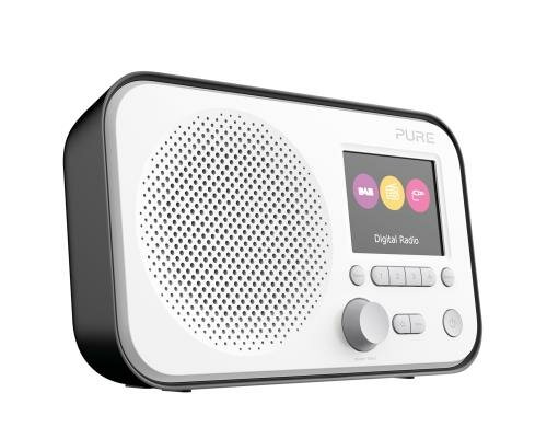PURE ELAN E3, UKW / DAB+ Radio Schwarz, Farbdisplay, Batterie- Netzbetrieb