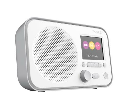 PURE ELAN E3, UKW / DAB+ Radio Grau, Farbdisplay, Batterie- Netzbetrieb