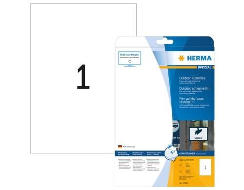 Herma Wetterf. Outdoor-Folienetiketten 9500 10 Etiketten, A4, 10 Blatt, 21 x 29.7 cm