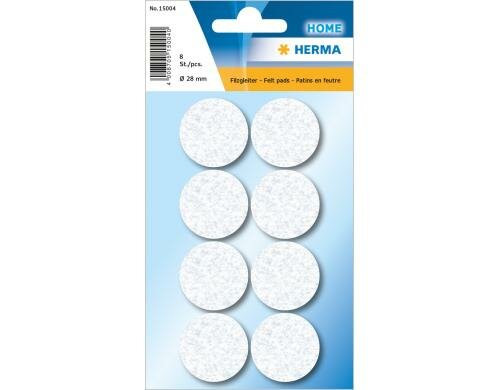 Herma Filzgleiter weiss 28 mm 8 Stück