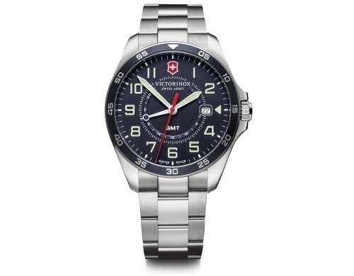 Victorinox FieldForce GMT Ø42, blue dial, silver SST bracelet