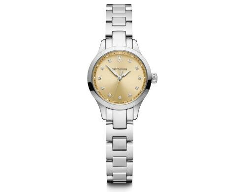 Victorinox Alliance XS ø28, light gold dial, silver SST bracelet
