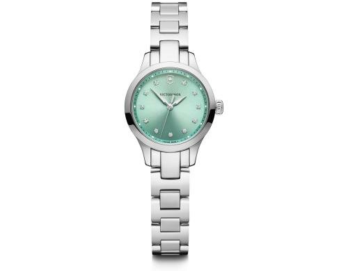Victorinox Alliance XS ø28, icy green dial, silver SST bracelet