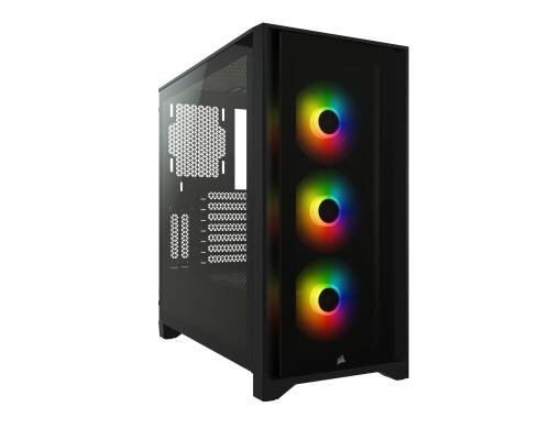 Corsair Midi Tower 4000X RGB schwarz 2x 3.5, 2x 2.5, je 1 USB A/C