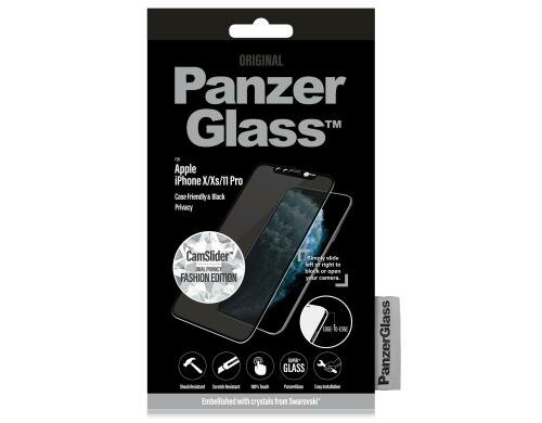 Panzerglass Displayschutz Privacy CamSlider für iPhone 11 Pro Swarowski, black, CF, pri