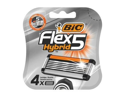 Bic Men Ersatzklingen Flex 5 Hybrid 4 Stück