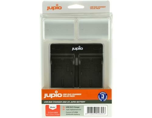 Jupio Canon Value Pack 2x LP-E6N Ultra 2040 mAh + USB Dual Charger