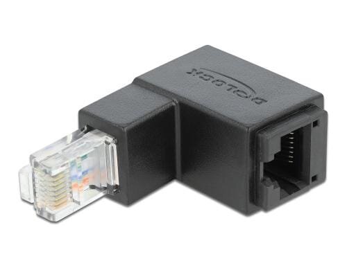 Delock RJ-45 Winkeladapter, Cat.6, UTP 90° nach unten gewinkelt