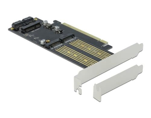 Delock PCI Express x16 Karte zu M.2, mSATA 1x Key B, 1x Key-M, 1x mSATA