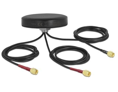 Delock LTE&WLAN-AC MIMO Antenne 3xSMA, RG-174 1m schwarz