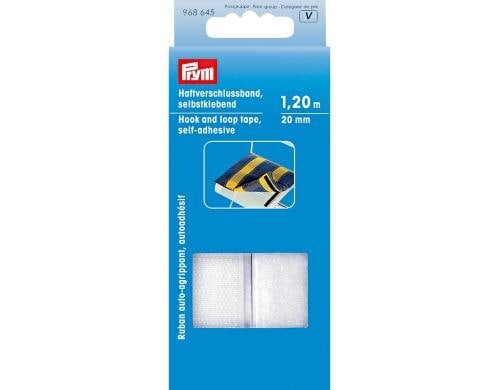 Prym Haftverschlussband, weiss 20 mm, Karte 1.2 m, selbstklebend
