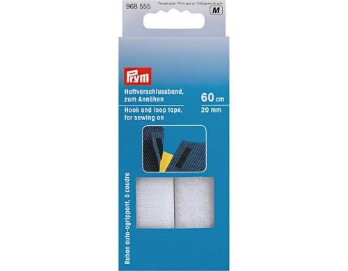Prym Haftverschlussband, weiss 20 mm, Karte 60 cm, zum Annähen