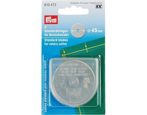 Prym Ersatzklingen Rollschneider 45 mm, Karte 3 Stück