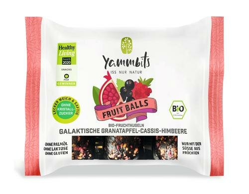 Yammbits Fruit Balls Granatapfel Granatapfel-Cassis-Himbeere ,9 Stk, 70gr