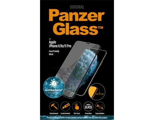 Panzerglass Displayschutz CamSlider, CF,AB für iPhone X/Xs/11 Pro, CF, Anti-bacterial
