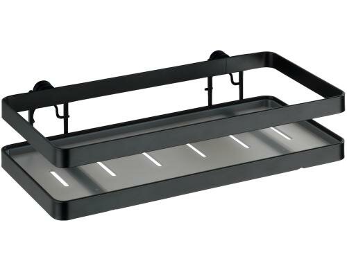 Wenko Universalregal Gala 25x12x5.5 Stahl/Kunststoff, schwarz, Inkl. Schra+Düb