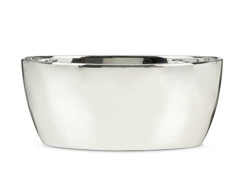 Scheurich Pflanzenschale oval, Silber Kermamik, L: 28 cm, B: 17 cm, H: 12 cm