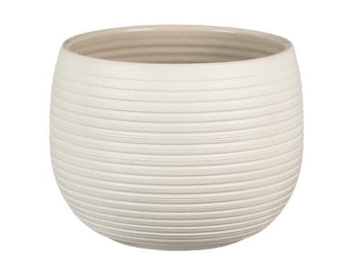 Scheurich Übertopf Creme, Keramik D oben:13.1 cm, D unten:9.7 cm, H:12.4 cm