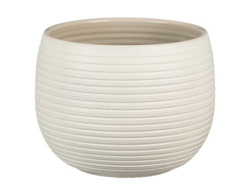 Scheurich Übertopf Creme, Keramik D oben:17.4 cm, D unten:13.7 cm, H:16.4 cm